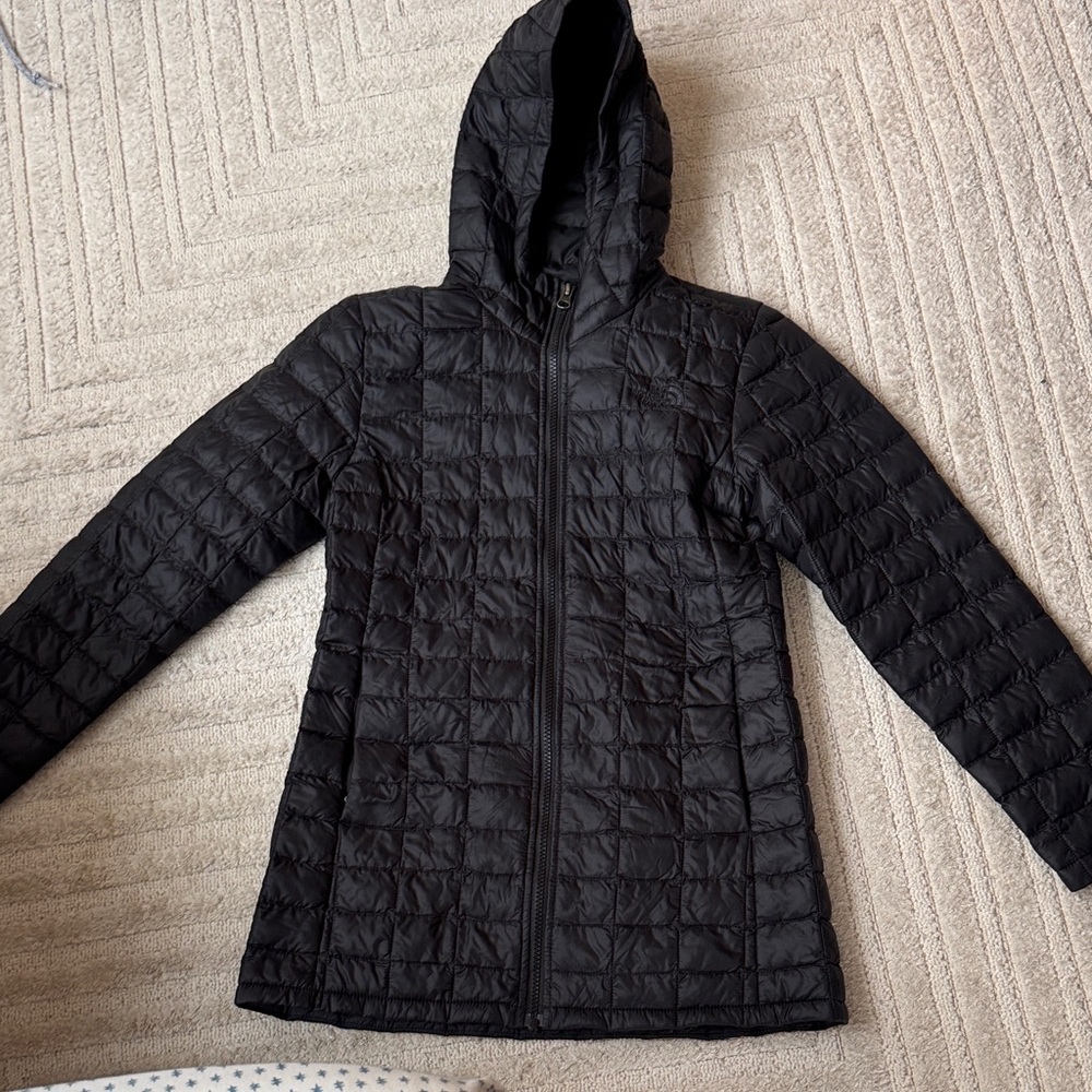 Girls north face Black Quilted Jacket